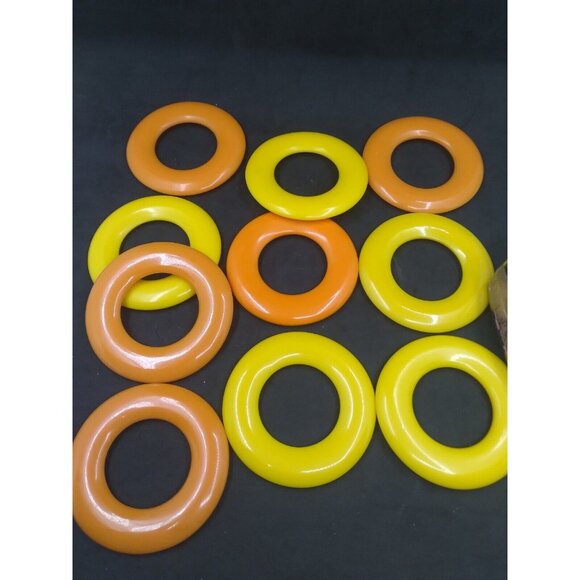 10 Vintage Retro Acrylic Rings For Crafting Sewing Jewelry Bag Making 3.25" - Picture 7 of 10